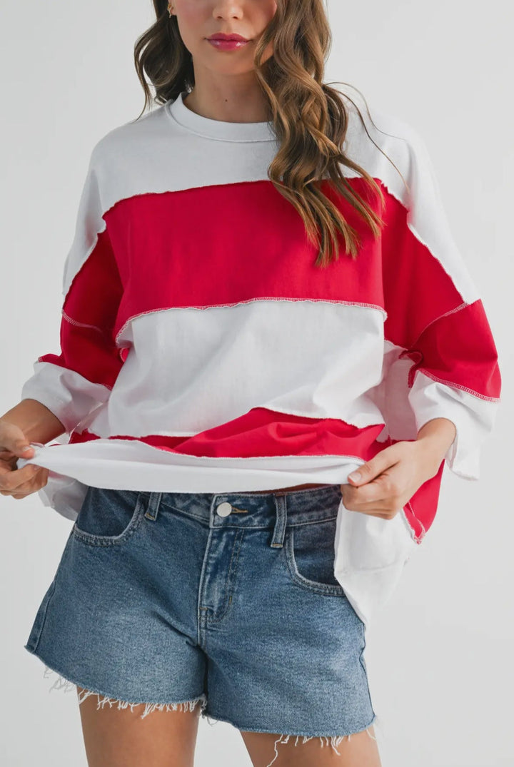 The Polly Color Block Top Aemi + Co-GC